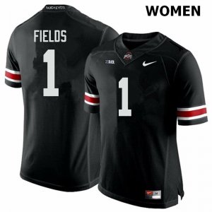 NCAA Ohio State Buckeyes Women's #1 Justin Fields Black Nike Football College Jersey RWN1745KE